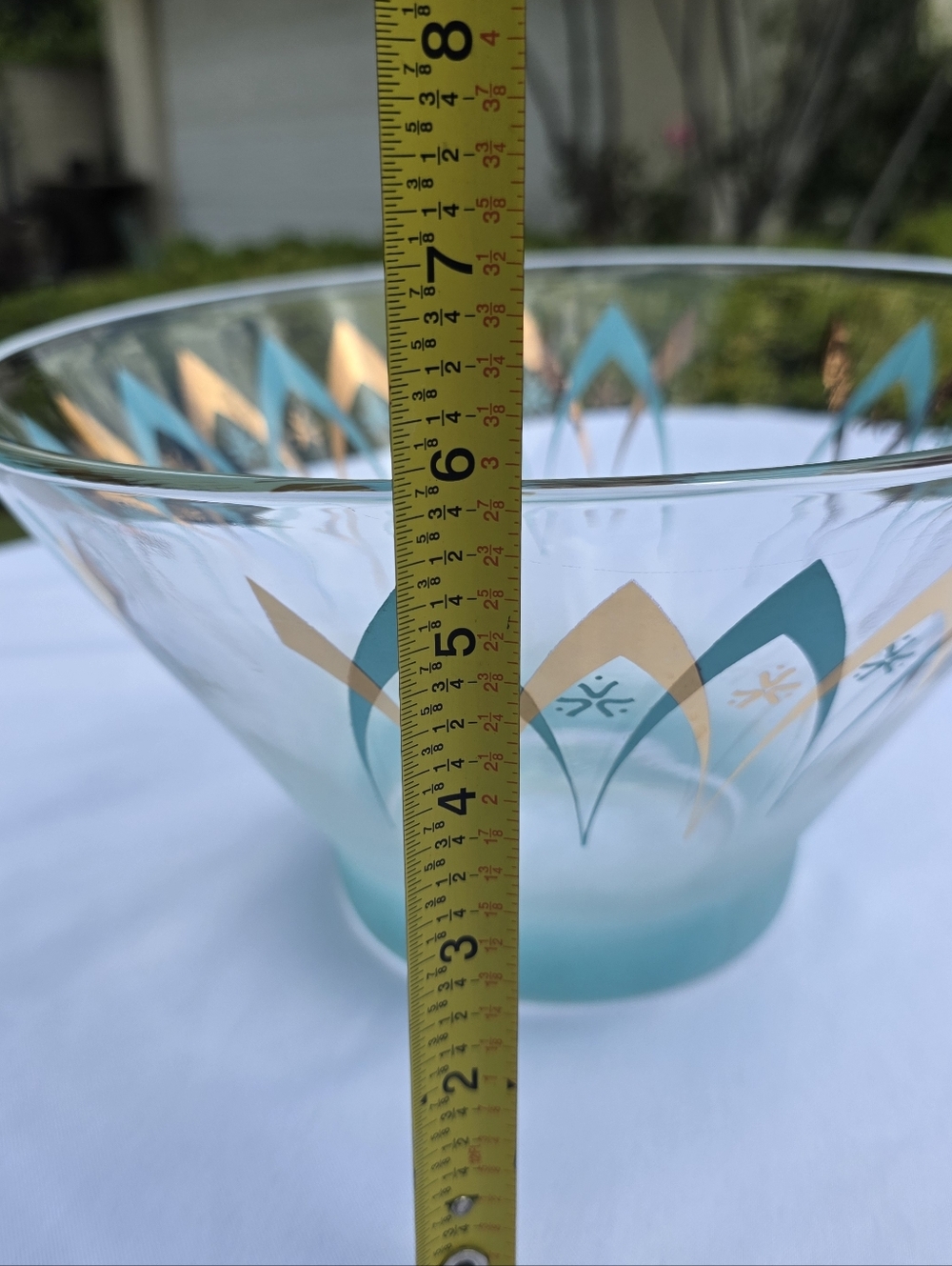 MCM Anchor Hocking Blendo Atomic "Happy Hour" Chip & Dip Set - Turquois - Picture 7 of 15